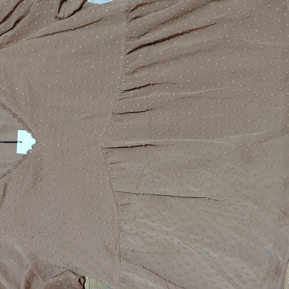 Andree by Unit Babydoll Long Sleeve Blouse Top 2x NWT - Picture 2 of 9